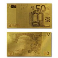 Золотая Банкнота 50 EURO